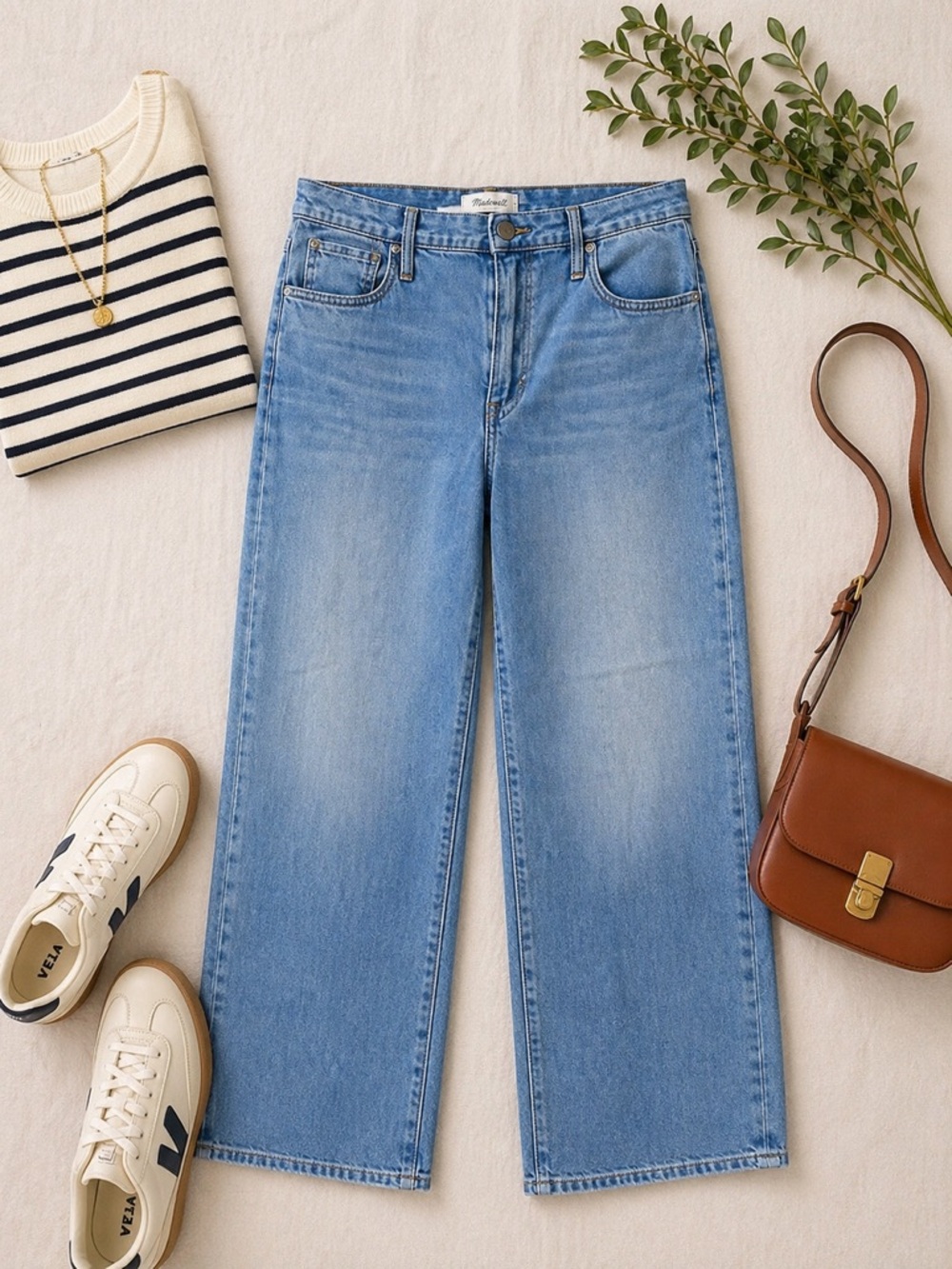 Madewell Slim Wide Leg Crop Jeans